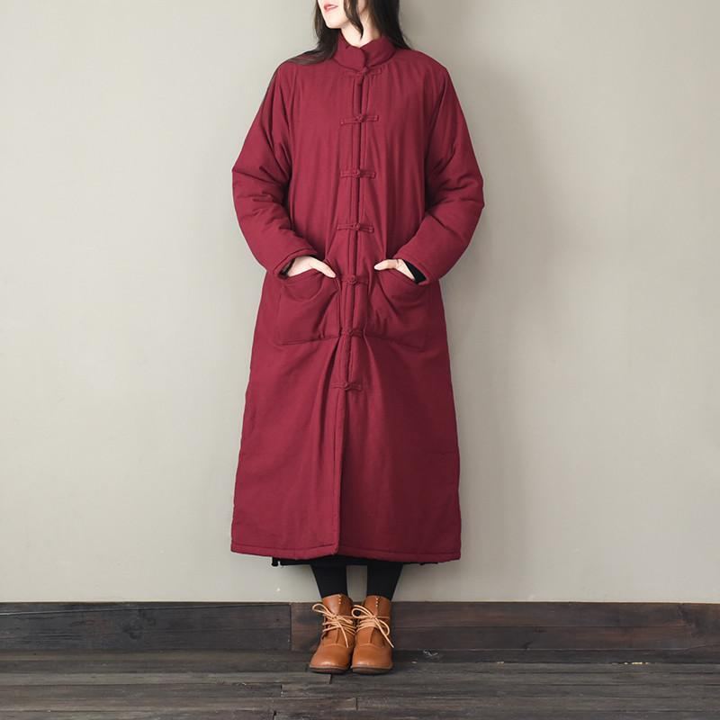 Vintage Stativ Krage Spänne Quilted Coat