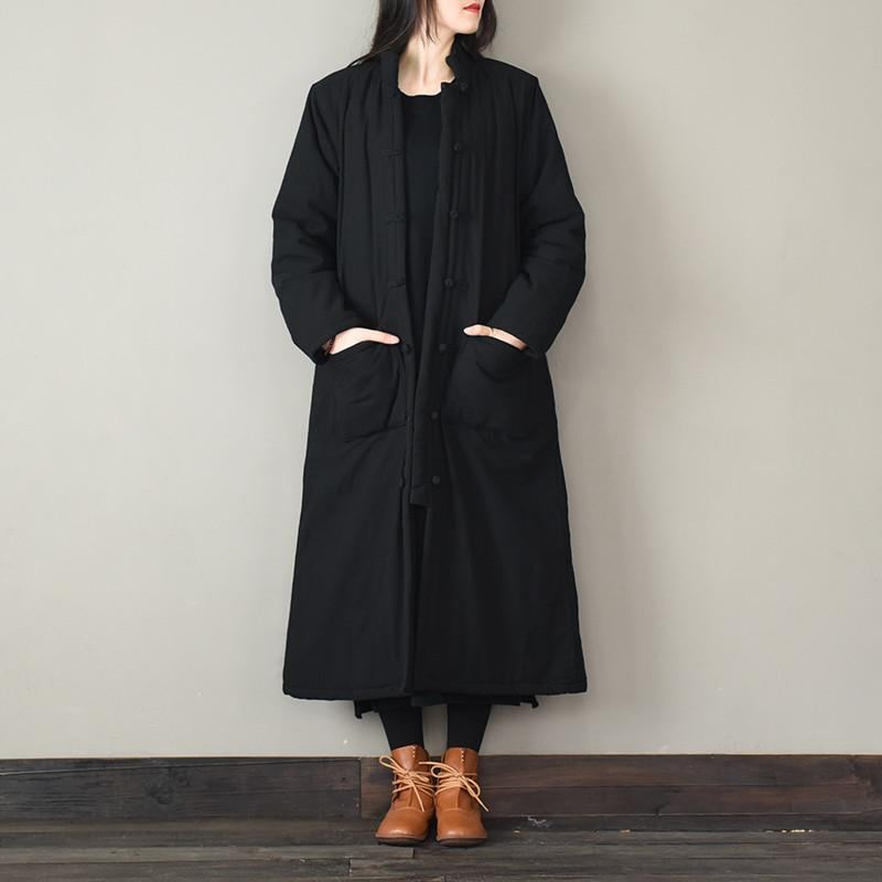 Vintage Stativ Krage Spänne Quilted Coat