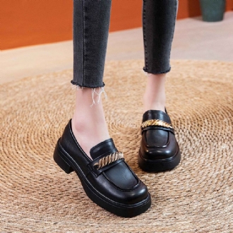 Casual Loafers I Läder För Kvinnor