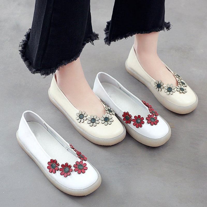 Dam Flat Floral Plus Storlek 34-43 Slip On Fritidsskor