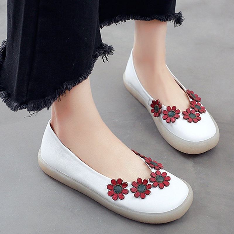 Dam Flat Floral Plus Storlek 34-43 Slip On Fritidsskor