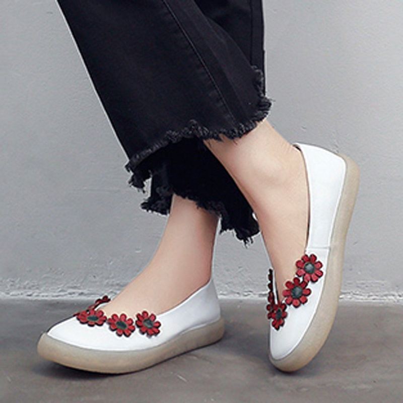 Dam Flat Floral Plus Storlek 34-43 Slip On Fritidsskor