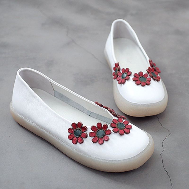 Dam Flat Floral Plus Storlek 34-43 Slip On Fritidsskor