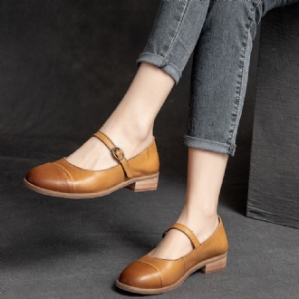 Dam Retro Casual Solid Leather Loafers