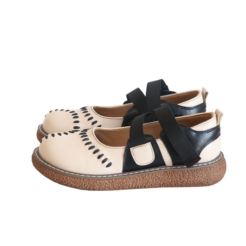 Dam Retro Hollow Pu Casual Skor