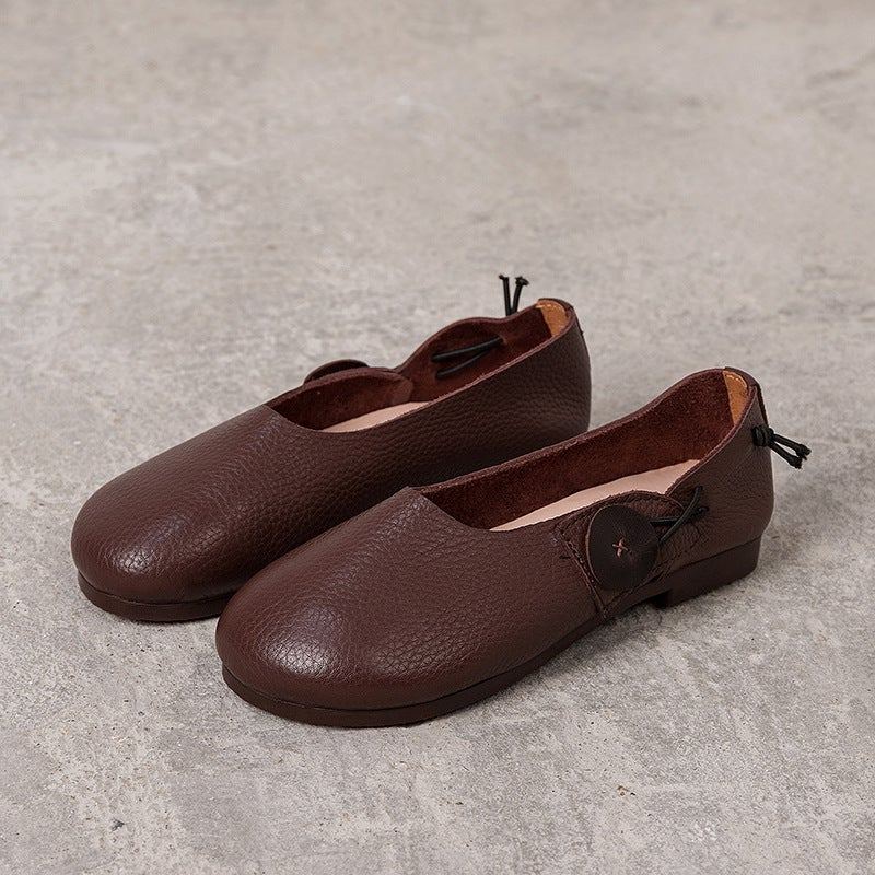 Dam Spring Retro Soft Leather Casual Loafers