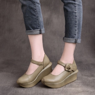 Dam Spring Summer Platform Retro Leather Loafers