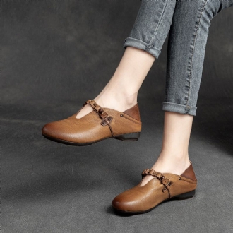 Dam Vår Sommar Mjuka Leather Casual Loafers