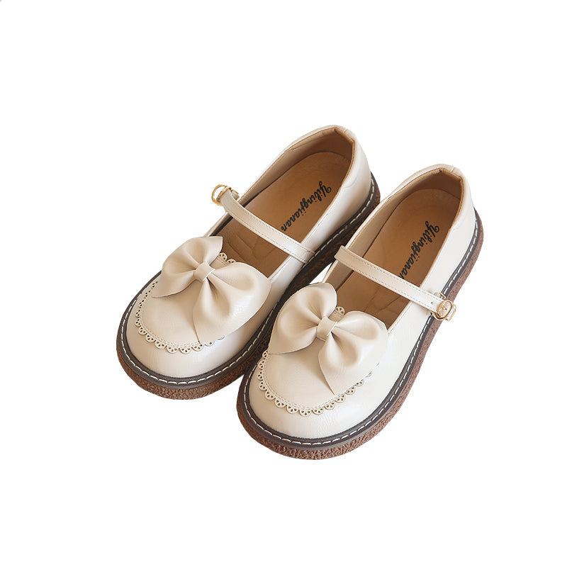 Damer Retro Style Bowknot Pu Casual Loafers