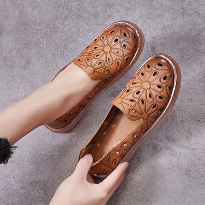 Hollow Out Casual Platta Skor Loafers 35-41