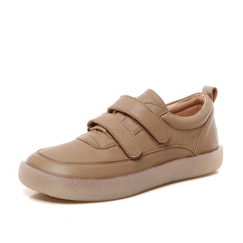 Läder Soft Bottom Platt Läder Casual Skor 34-43