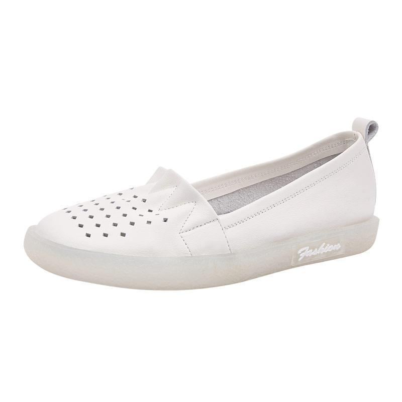 Läder Summer Flat Retro Fritidsskor 35-41