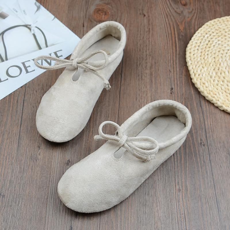 Spring Bomull Linne Retro Platta Casual Skor