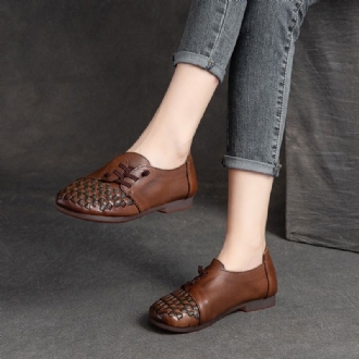 Summer Leather Retro Casual Flat Loafers