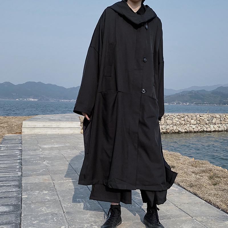 Luva Lång Kofta Trench Loose Coat