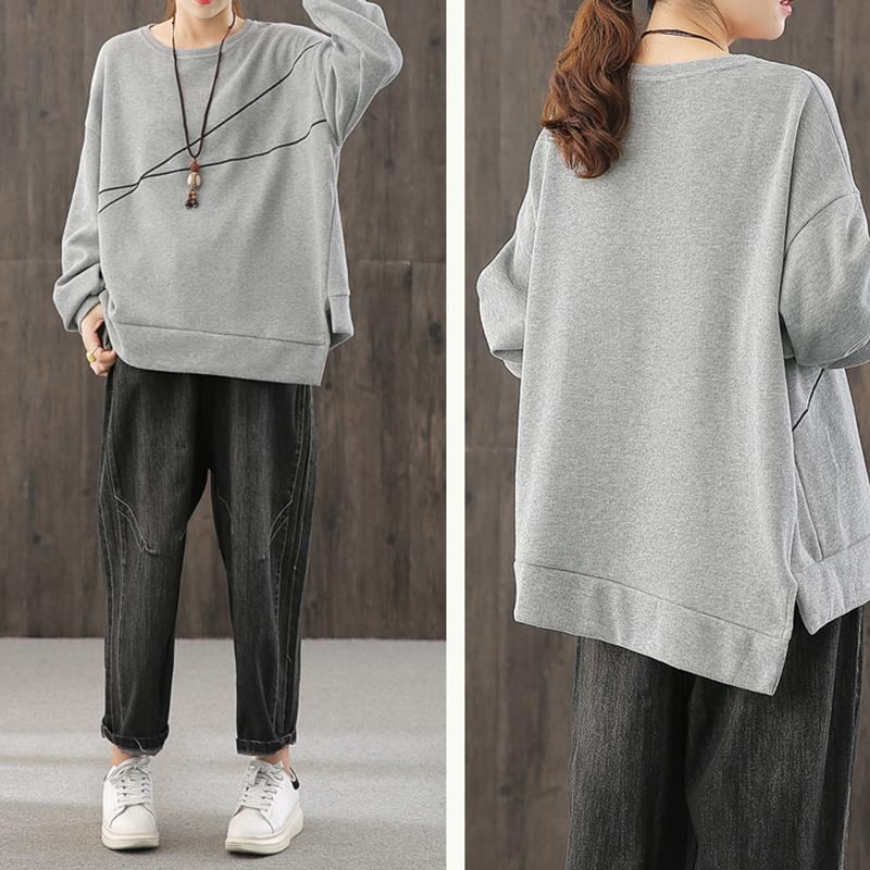 Irregular Sweatshirt Dam Oversized