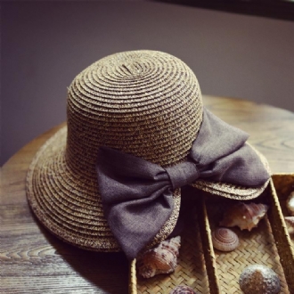 Mode Sweet Big Bow Knot Beach Sun Straw Hat