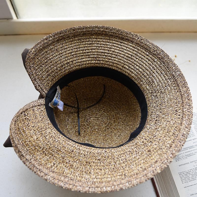 Mode Sweet Big Bow Knot Beach Sun Straw Hat