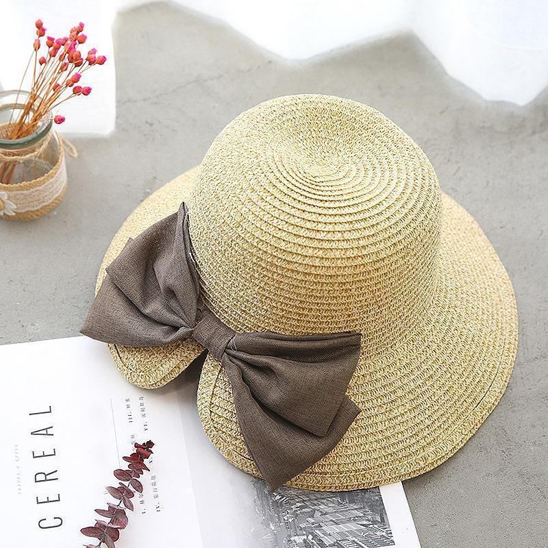 Sommar Casual Solid Straw Row Hat