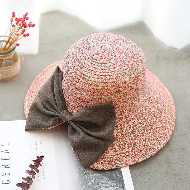 Sommar Casual Solid Straw Row Hat