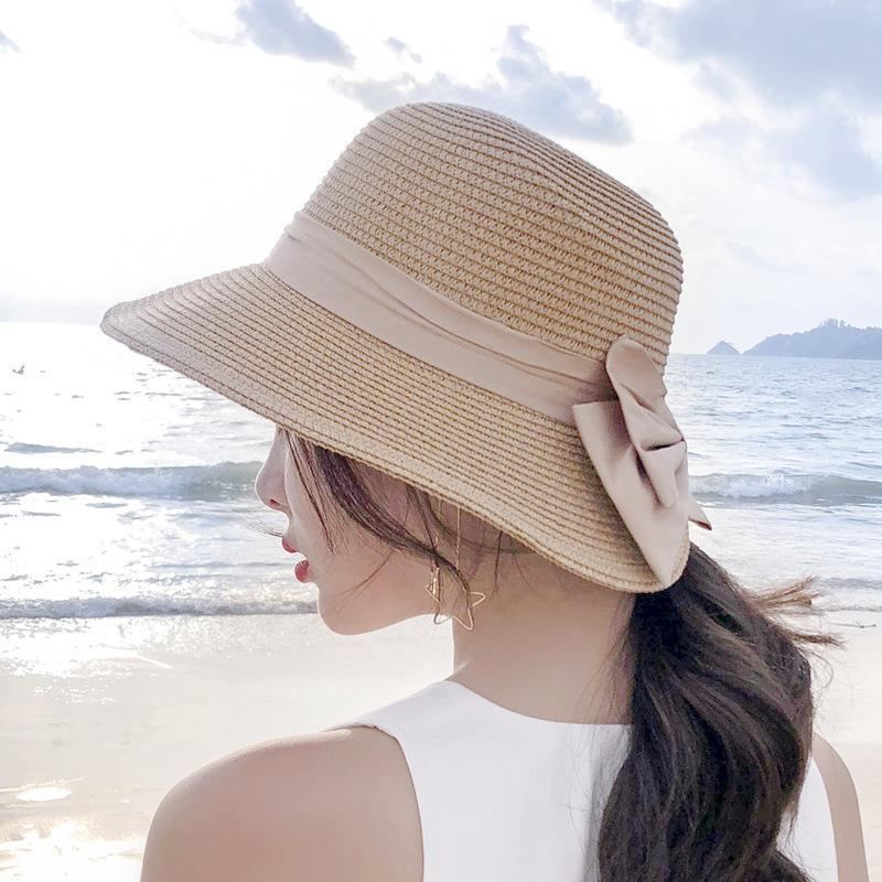 Sommar Casual Solid Straw Row Hat