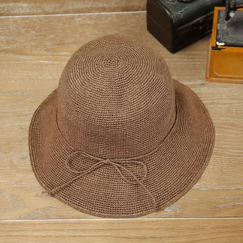 Summer Straw Bowknot Beach Hat