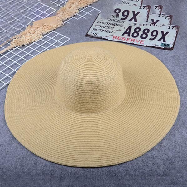 Vår Sommar Dam Straw Beach Hat Solhatt