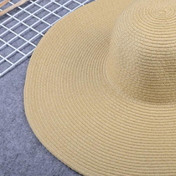 Vår Sommar Dam Straw Beach Hat Solhatt