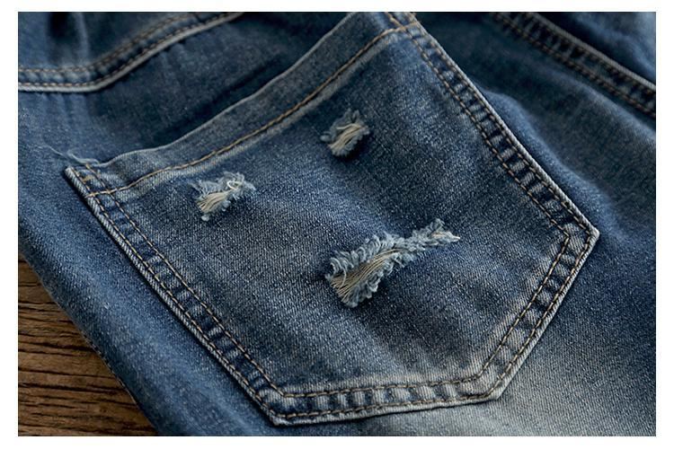 Kinesisk Stil Broderi Etniska Lösa Retro Denim Byxor