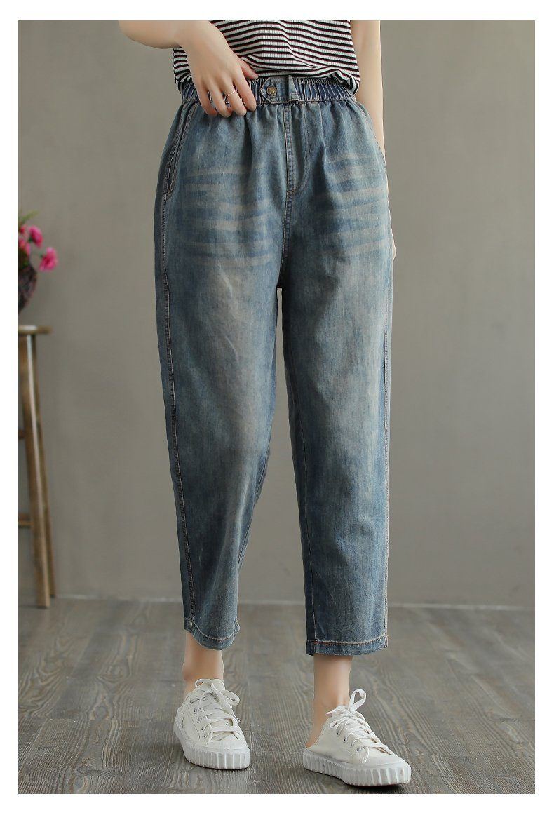 Sommar Tunna Lösa Denim Jeans