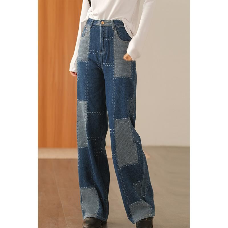 Vårens Patchwork Harem Bomullsjeans