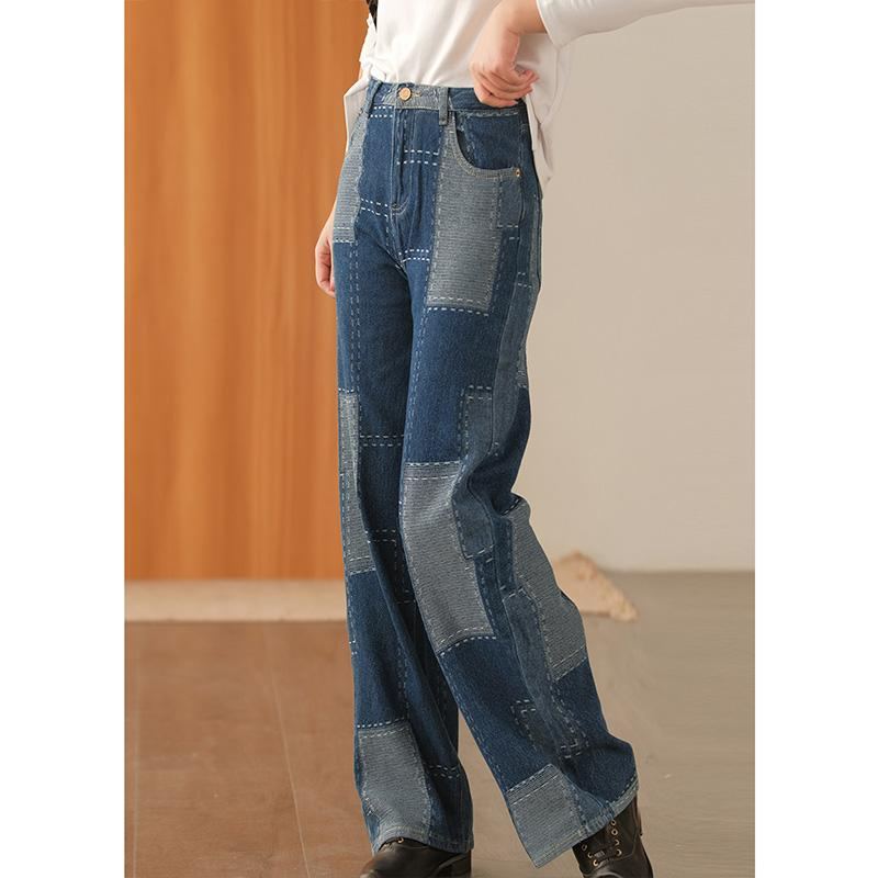 Vårens Patchwork Harem Bomullsjeans