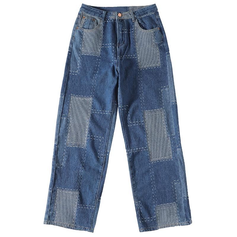 Vårens Patchwork Harem Bomullsjeans