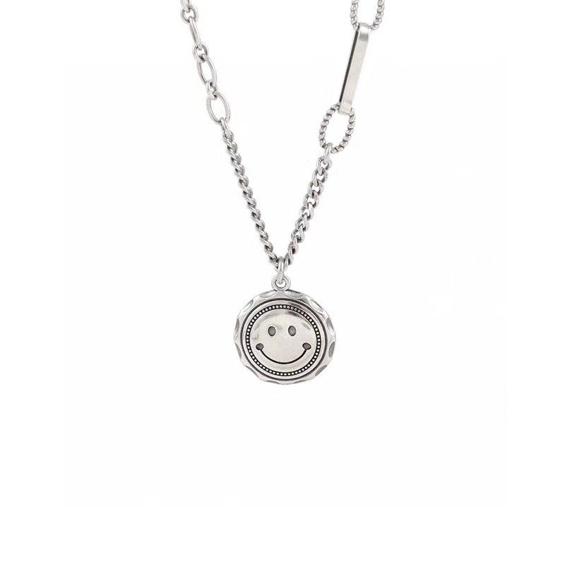 Dammode Vintage S925 Silver Smiley Halsband