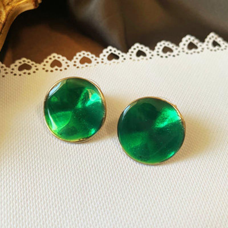 Emerald Vintage Green French Örhängen