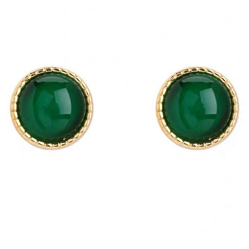 Emerald Vintage Green French Örhängen