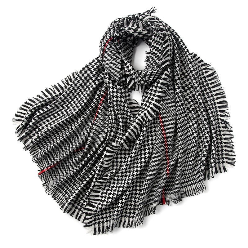 Ull Rutig Scarf Dam Vinter