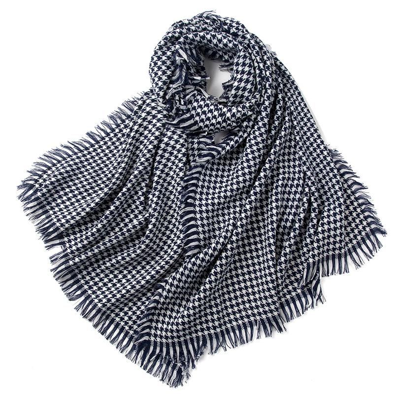 Ull Rutig Scarf Dam Vinter