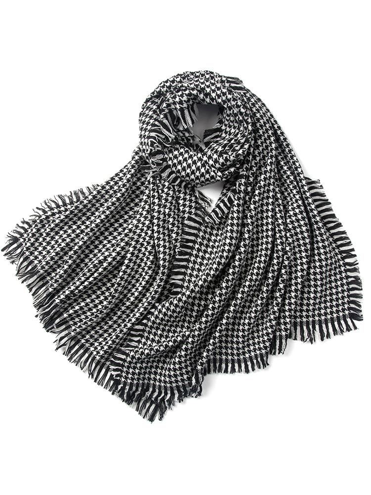 Ull Rutig Scarf Dam Vinter