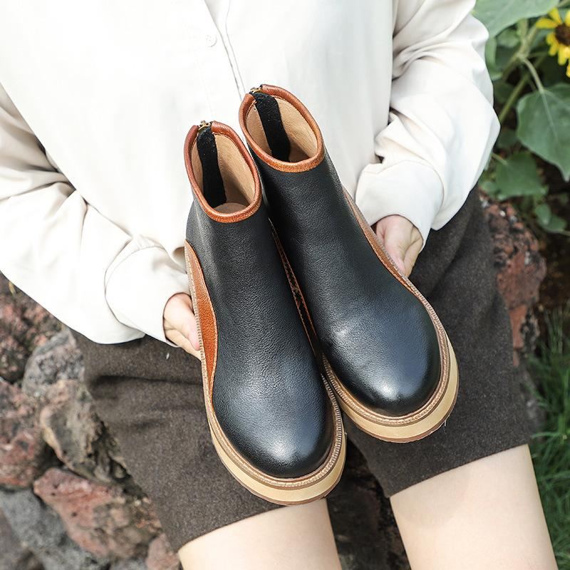 Dam Vintage Autumn Thick Slipsole Boots Stövlar