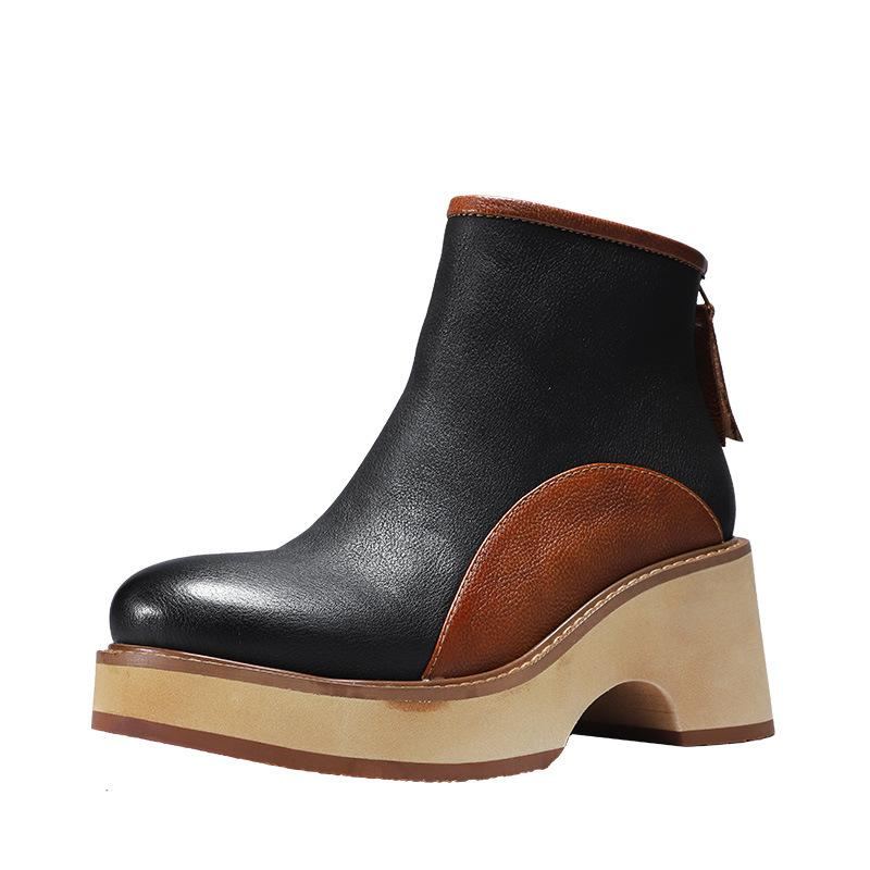 Dam Vintage Autumn Thick Slipsole Boots Stövlar