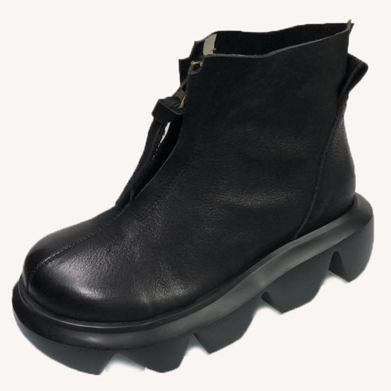 Höst Vinter Retro Dam Ankel Boots Stövlar