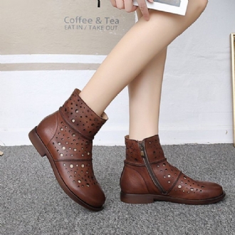 Hollow Retro Casual Short Boots