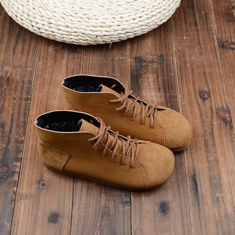 Nya Höst Flat Retro Bekväma Casual Stövlar Boots