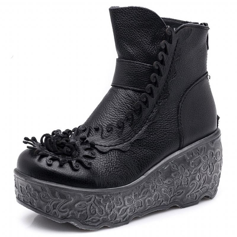 Retro Wedge Etniska Tofs Boots