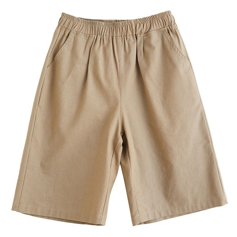 Kvinnor Sommar Hög Midja Casual Shorts I Linne