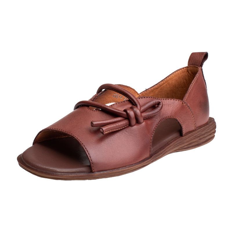 Summer Leather Vintage Handgjorda Flat Casual Sandaler