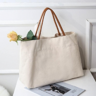 Canvas Stor Kapacitet Shopping Bag Tote Bag