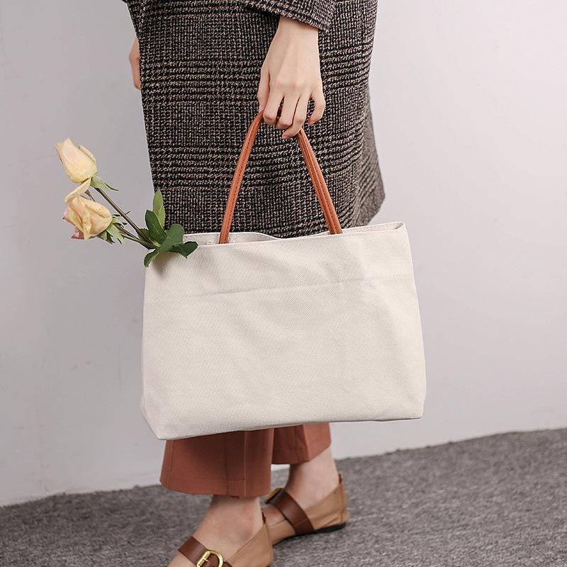 Canvas Stor Kapacitet Shopping Bag Tote Bag