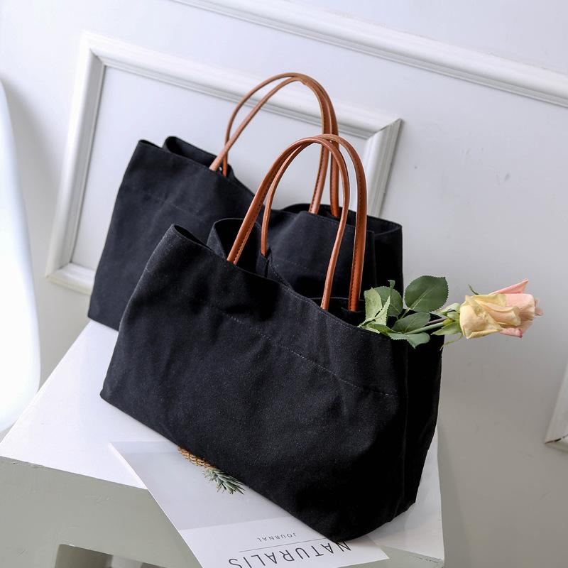 Canvas Stor Kapacitet Shopping Bag Tote Bag